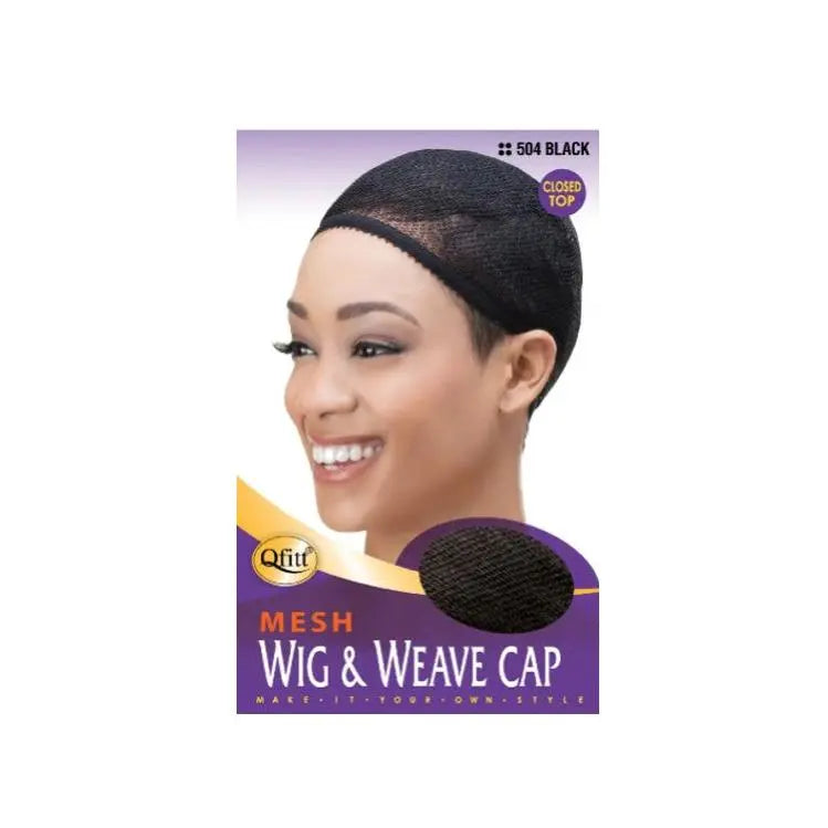 M&M Qfitt Mesh Wig & Weave Cap- Black - Hair 1