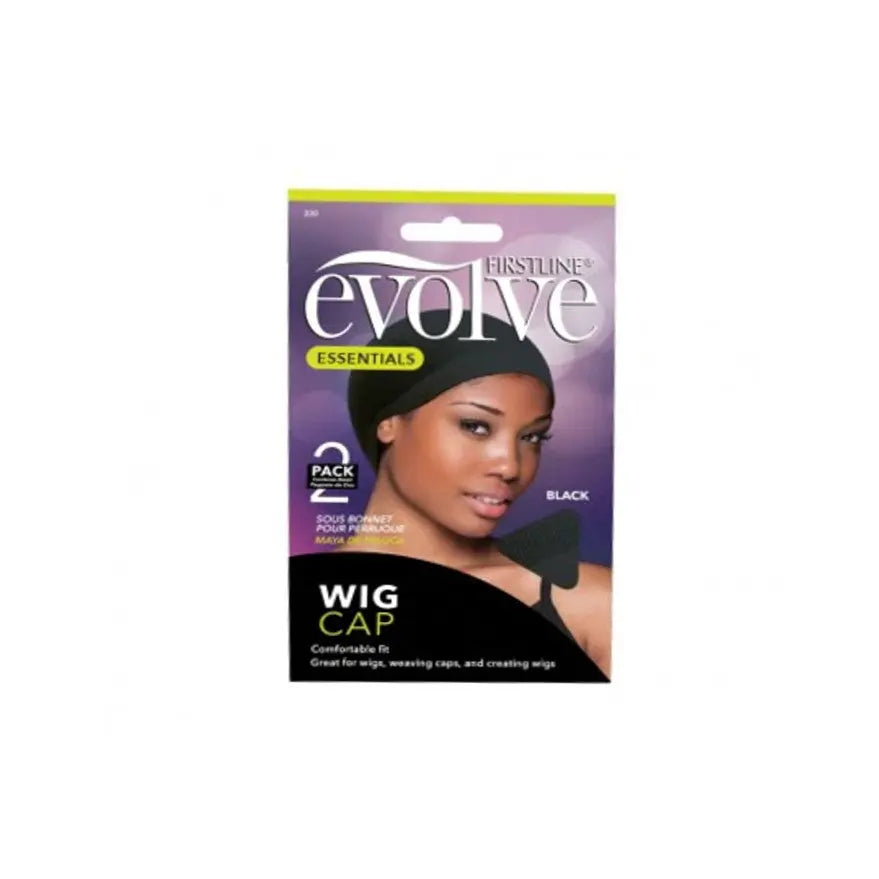 Firstline Evolve Wig Cap 2Pack- black - Hair 1