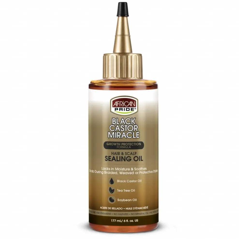 African Pride Black Castor Miracle Hair & Scalp Sealing Oil 6oz - Hair 1