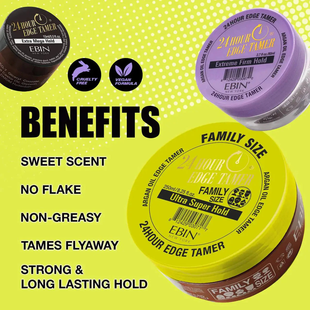 Ebin 24 hour egde tamer extra mega hold 30ml Hair1