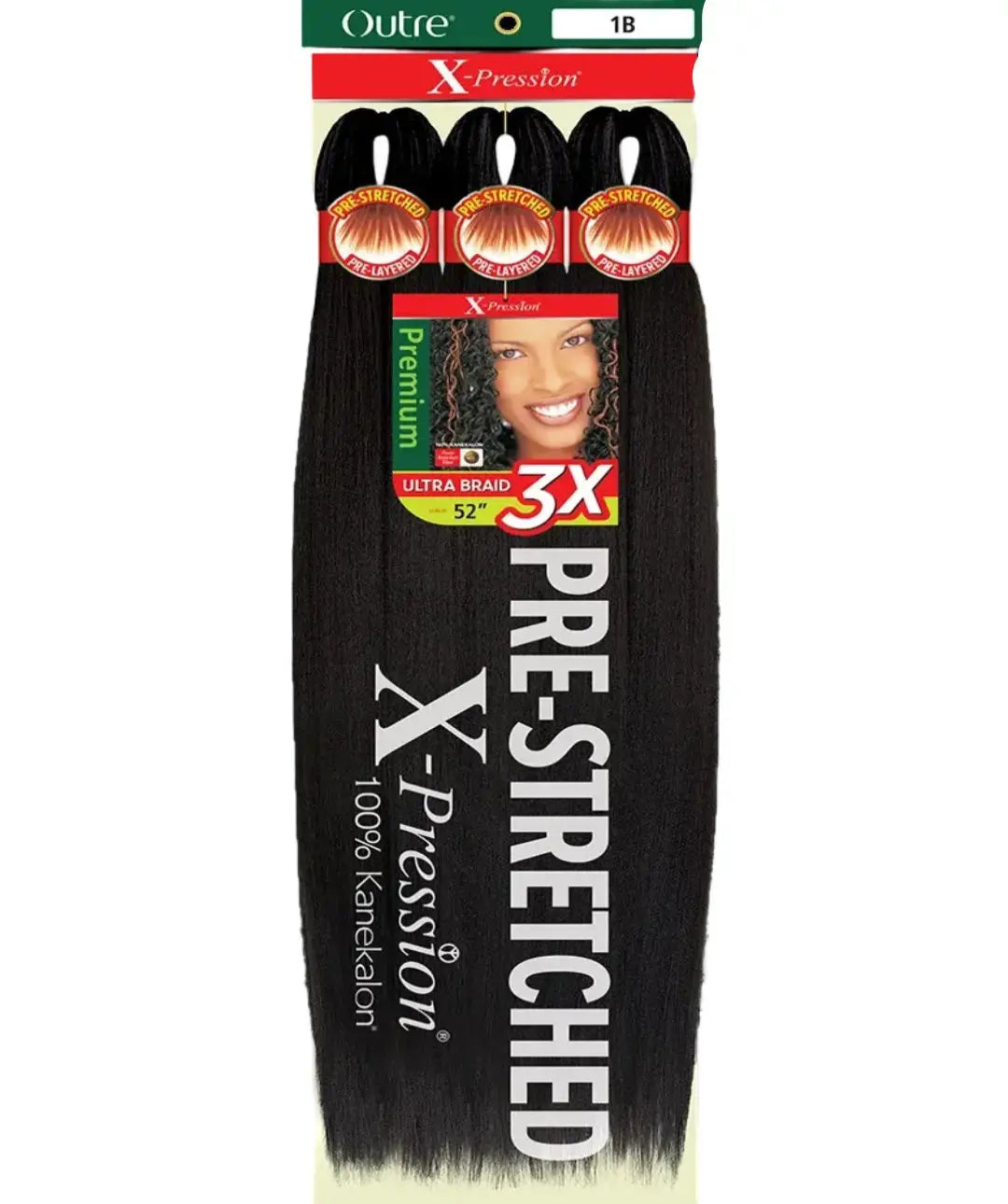 X-Pression: 3X Ultra Pre-Stretched Braid 52" Hair 1