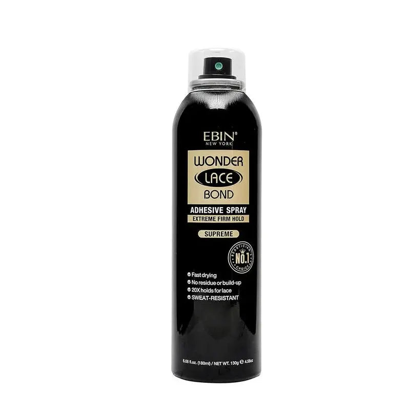 Ebin New York Wonder Lace Bond Wig Adhesive Spray Extreme Firm Hold (Supreme) 180ml Hair 1
