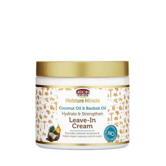 African Pride Moisture Miracle Coconut Oil and Baobab Oil Leave In Cream 15oz - Hair 1