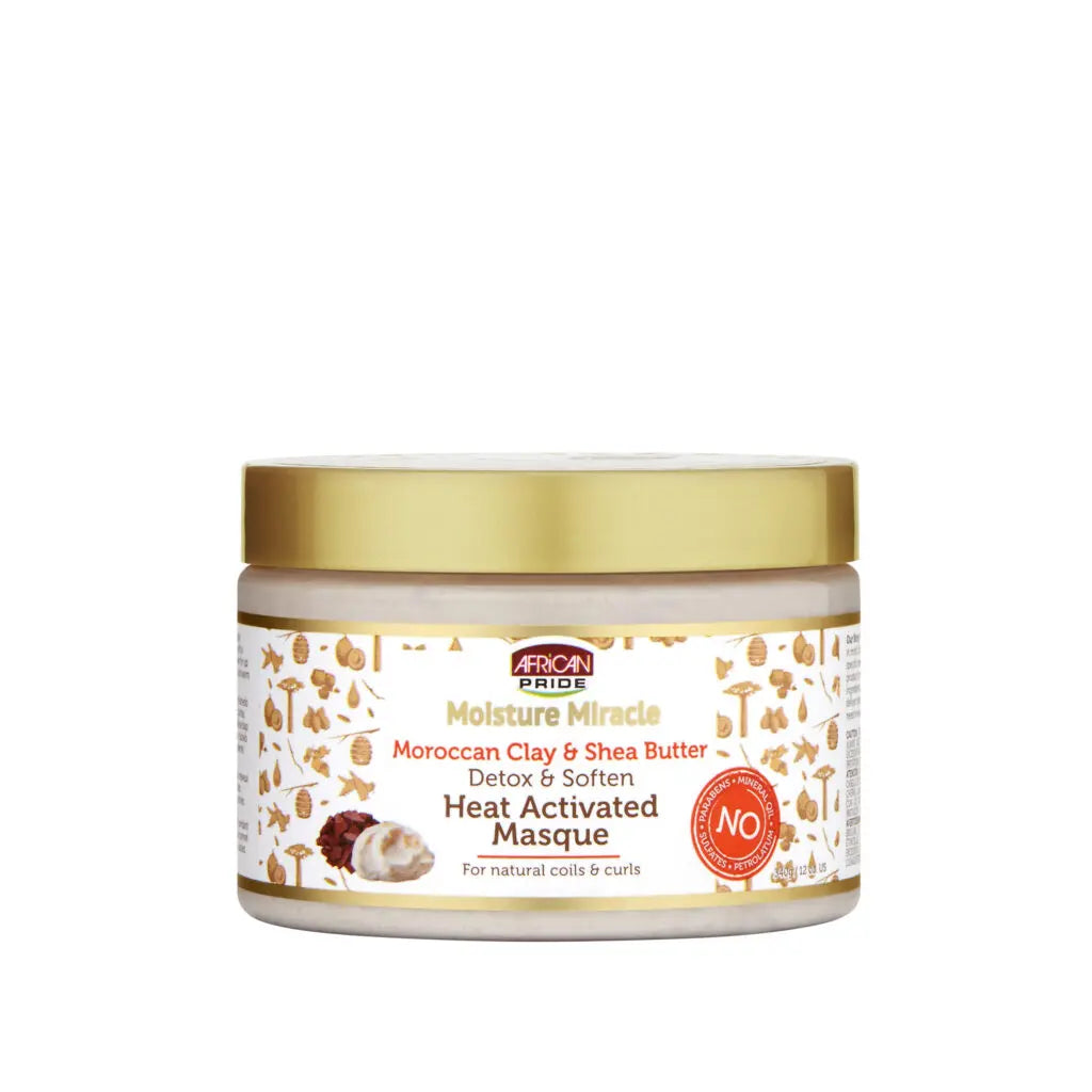 African Pride Moisture Miracle Moroccan Clay and Shea Butter Masque 12oz - Hair 1