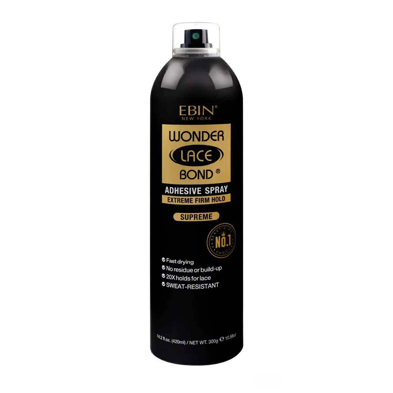Ebin New York Wonder Lace Bond Wig Adhesive Spray Extreme Firm Hold (Supreme) 420ml Hair 1